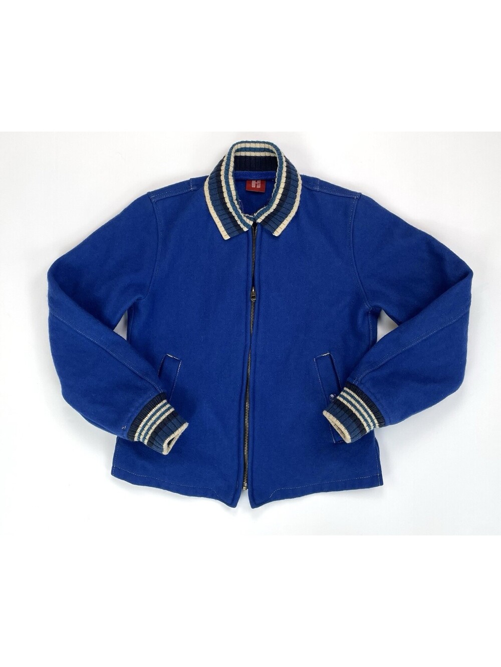 VINTAGE 90s Hysteric Glamour HCGR Rock Wool Varsity Jacket Blue Bomber Fits XS